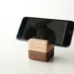 スマホスタンド おしゃれ 横置き 木製 シンプル iPhoneスタンド 携帯置き ブロック携帯スタ…