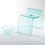 ガラスのように見えるアクリルバスチェア＆風呂桶