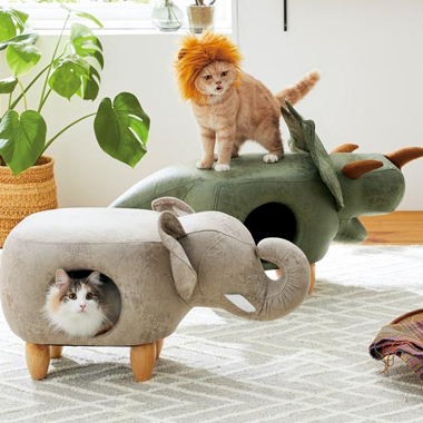 おしゃれなドーム型の猫用ベッド