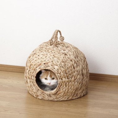 おしゃれなドーム型の猫用ベッド